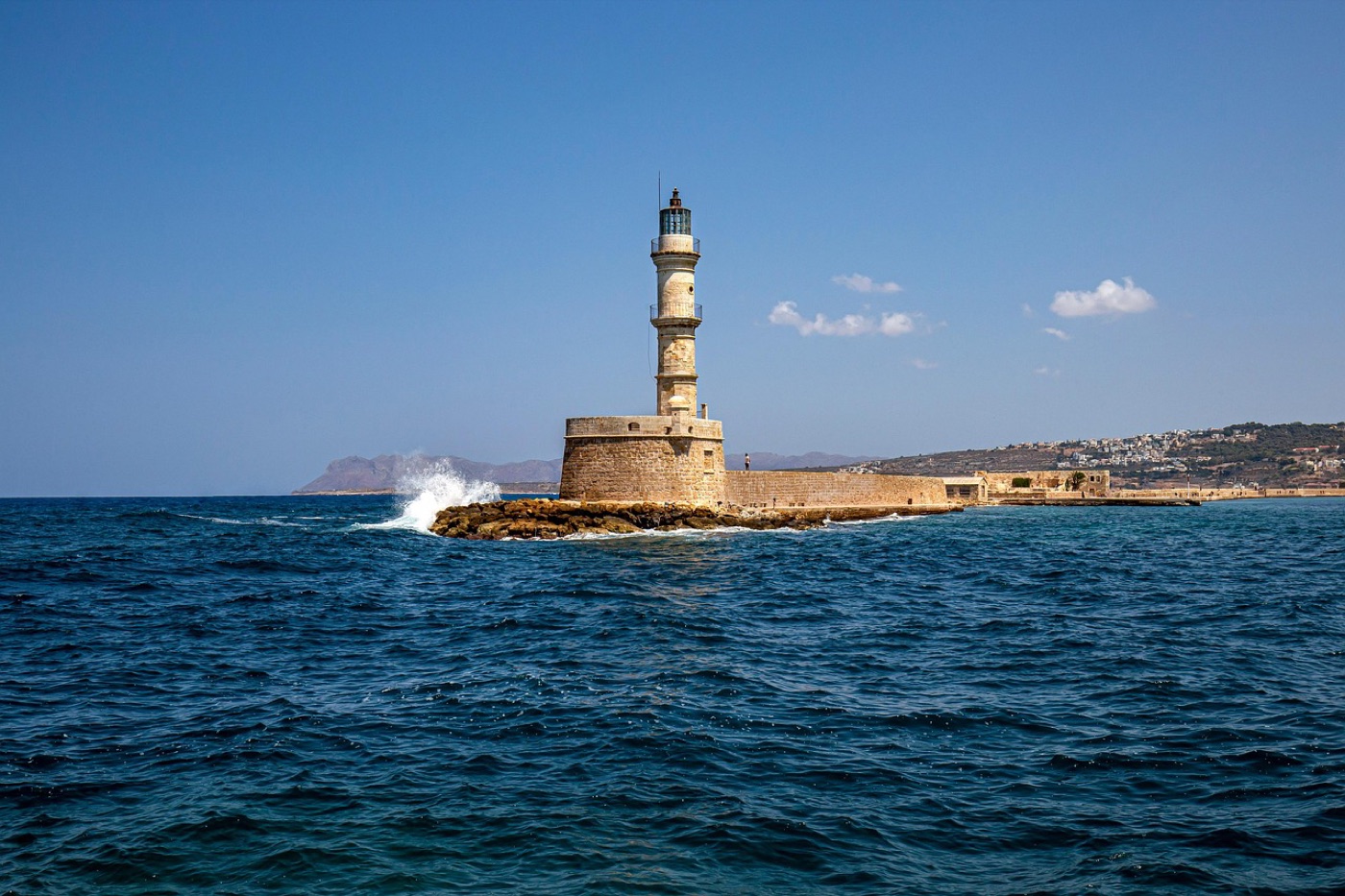 The Chania lighthouse and harbour