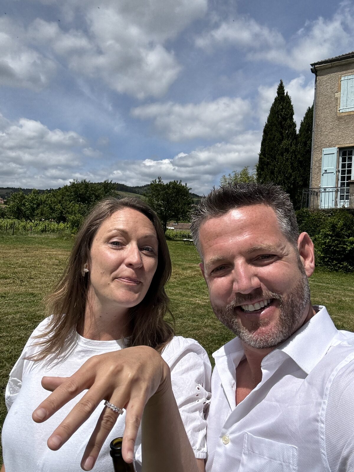 Showing off the ring